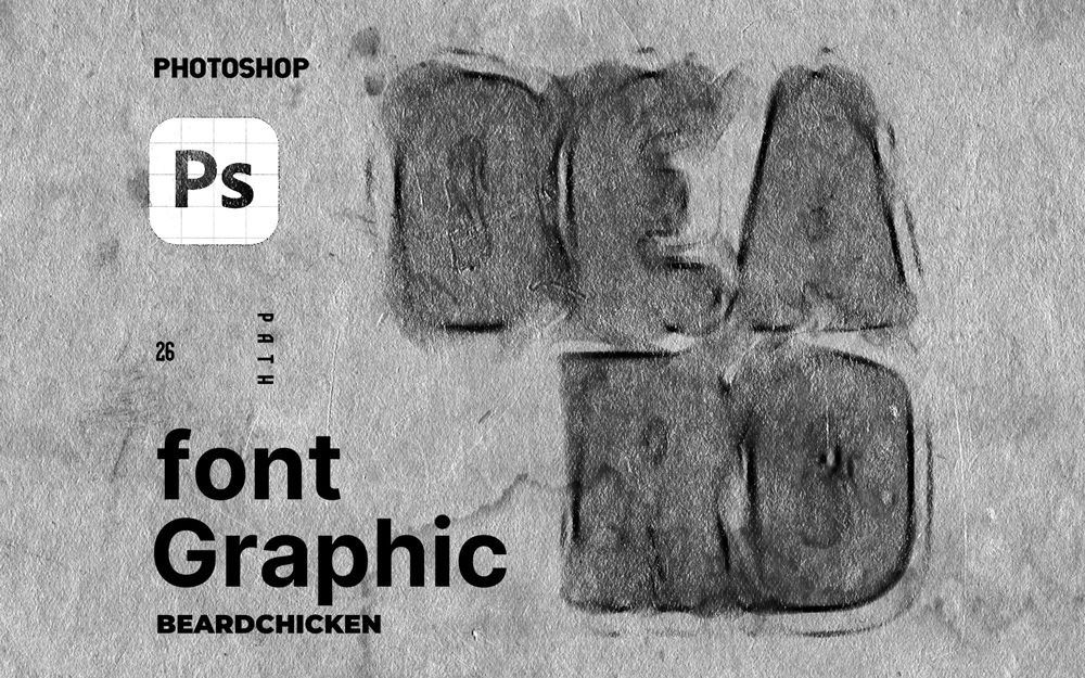 PS教程！纹理墨迹字效果小技巧