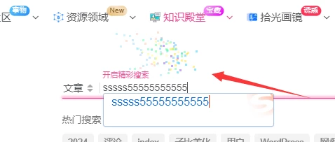 评论框/搜索框打字粒子特效-子比主题美化