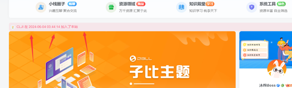 首页显示最新注册用户动态滚动样式效果 – 子比主题美化