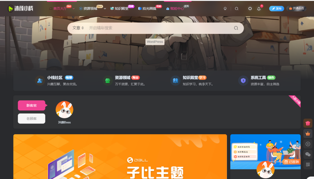 [纯代码版] 实现网站新注册用户和会员用户展示模块 -子比主题美化