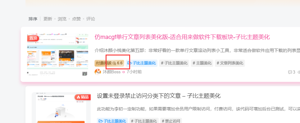 文章资源付费类型文字转为图标样式 – 子比主题美化