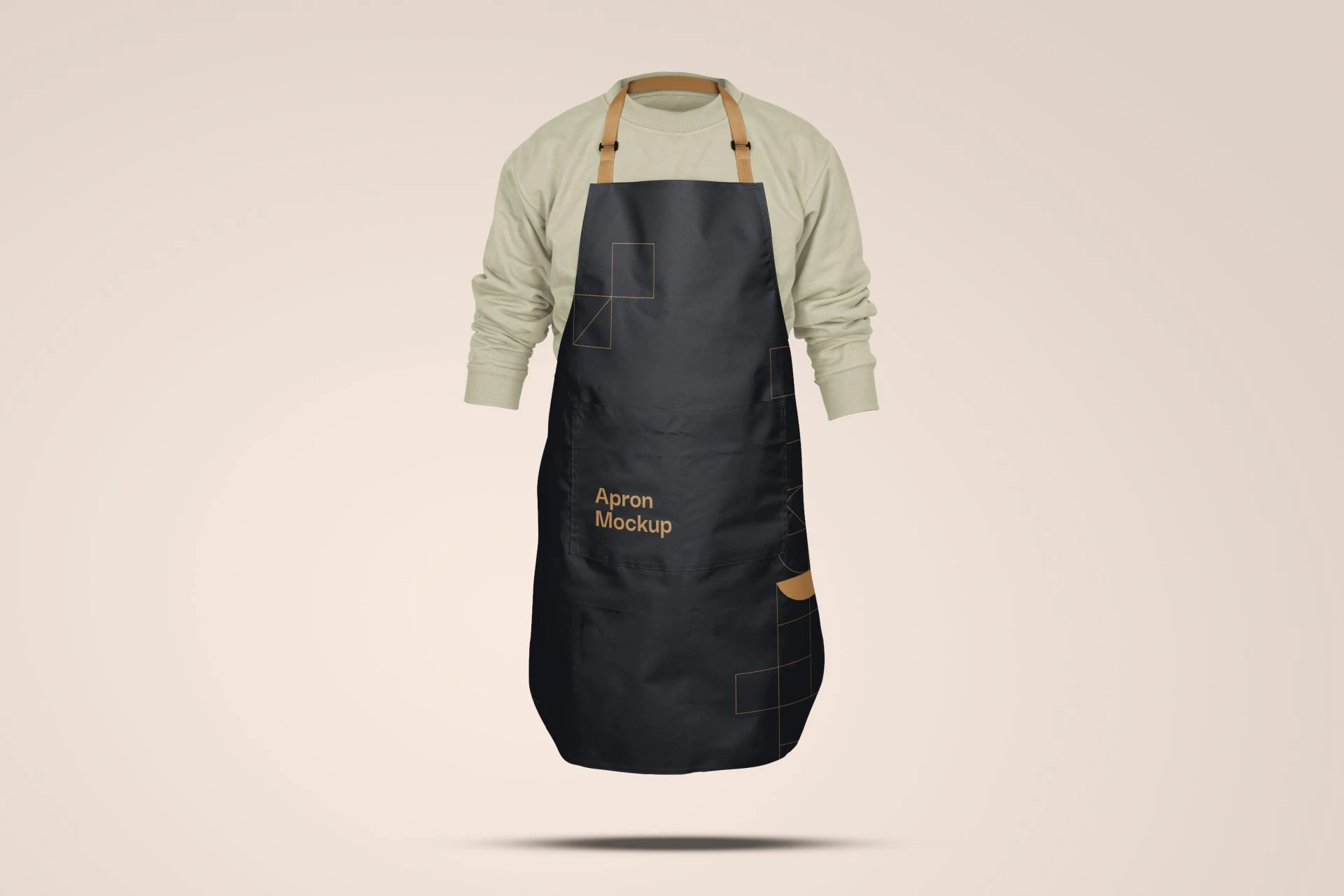 创意极简餐厅员工围裙工作服样机贴图