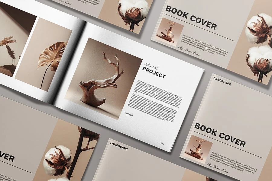 画册杂志模型样机 (PSD)