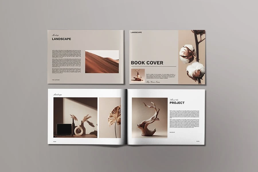 画册杂志模型样机 (PSD)