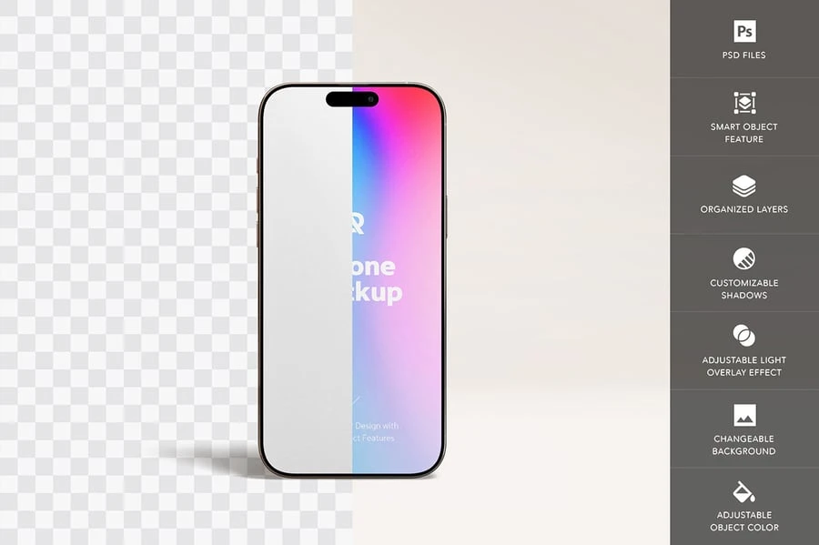 iPhone手机模型样机 (PSD)