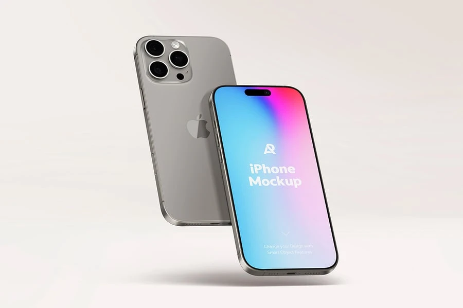 iPhone手机模型样机 (PSD)