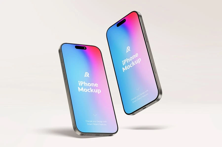 iPhone手机模型样机 (PSD)