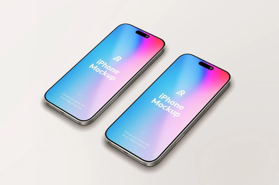 iPhone手机模型样机 (PSD)