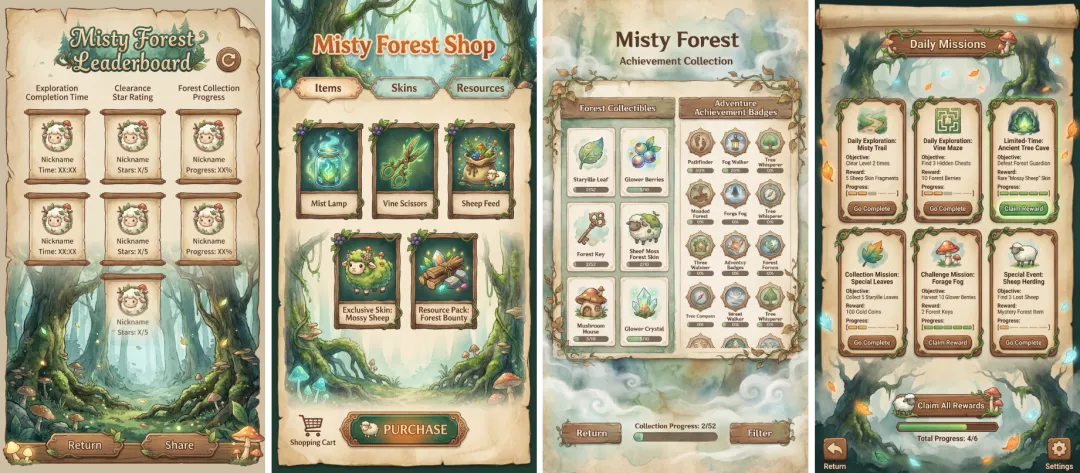 别再手绘了!用这套AI工作流,一键搞定游戏全套界面!插图2 别再手绘了!用这套AI工作流,一键搞定游戏全套界面!插图2