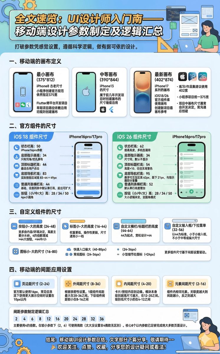 别再凭感觉画图了！移动端设计参数全汇总插图