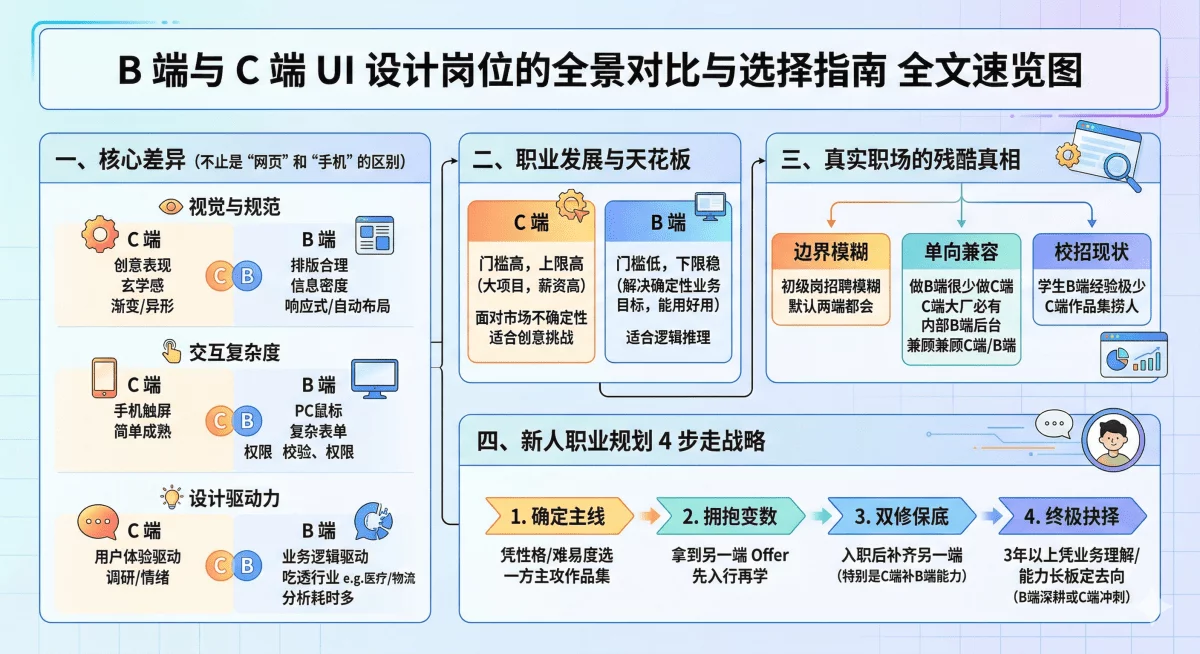 选B端还是C端?UI设计师的职业规划与避坑指南插图 选B端还是C端?UI设计师的职业规划与避坑指南插图