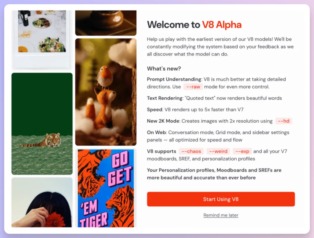 Midjourney V8史诗级更新!40组对比图超大杯实测!插图1 Midjourney V8史诗级更新!40组对比图超大杯实测!插图1