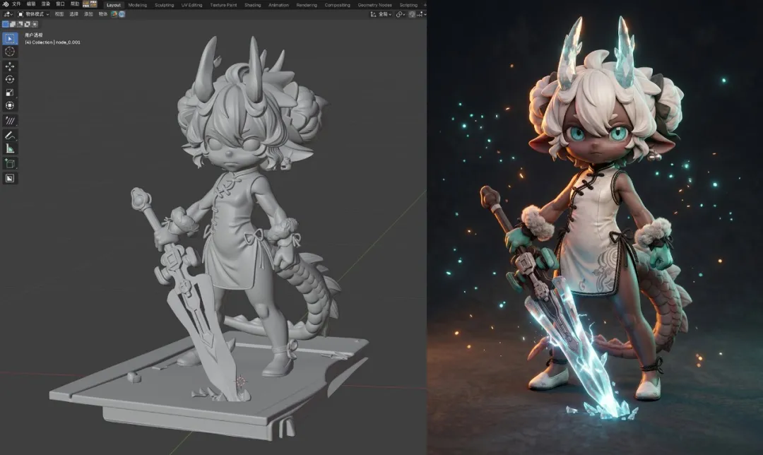 掌握这个Blender+AI工作流,从打字到渲染只用10分钟!
