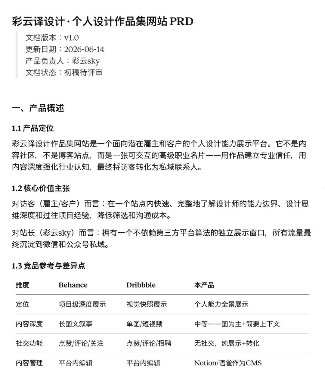 什么是AI工作流?我从PRD到视觉稿完整跑了一遍!插图5 什么是AI工作流?我从PRD到视觉稿完整跑了一遍!