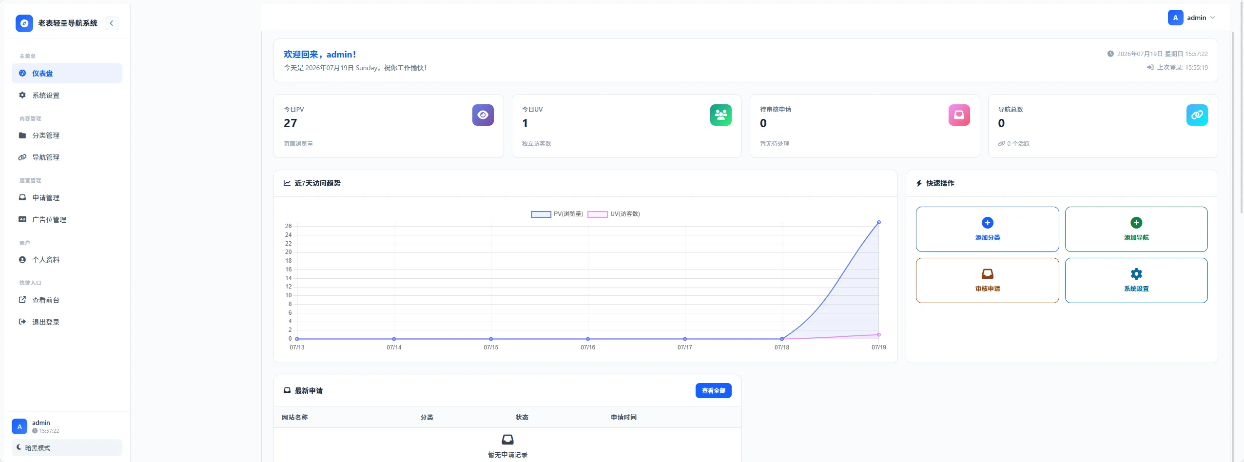 老表轻量导航系统 v1.0.0插图1 老表轻量导航系统 v1.0.0