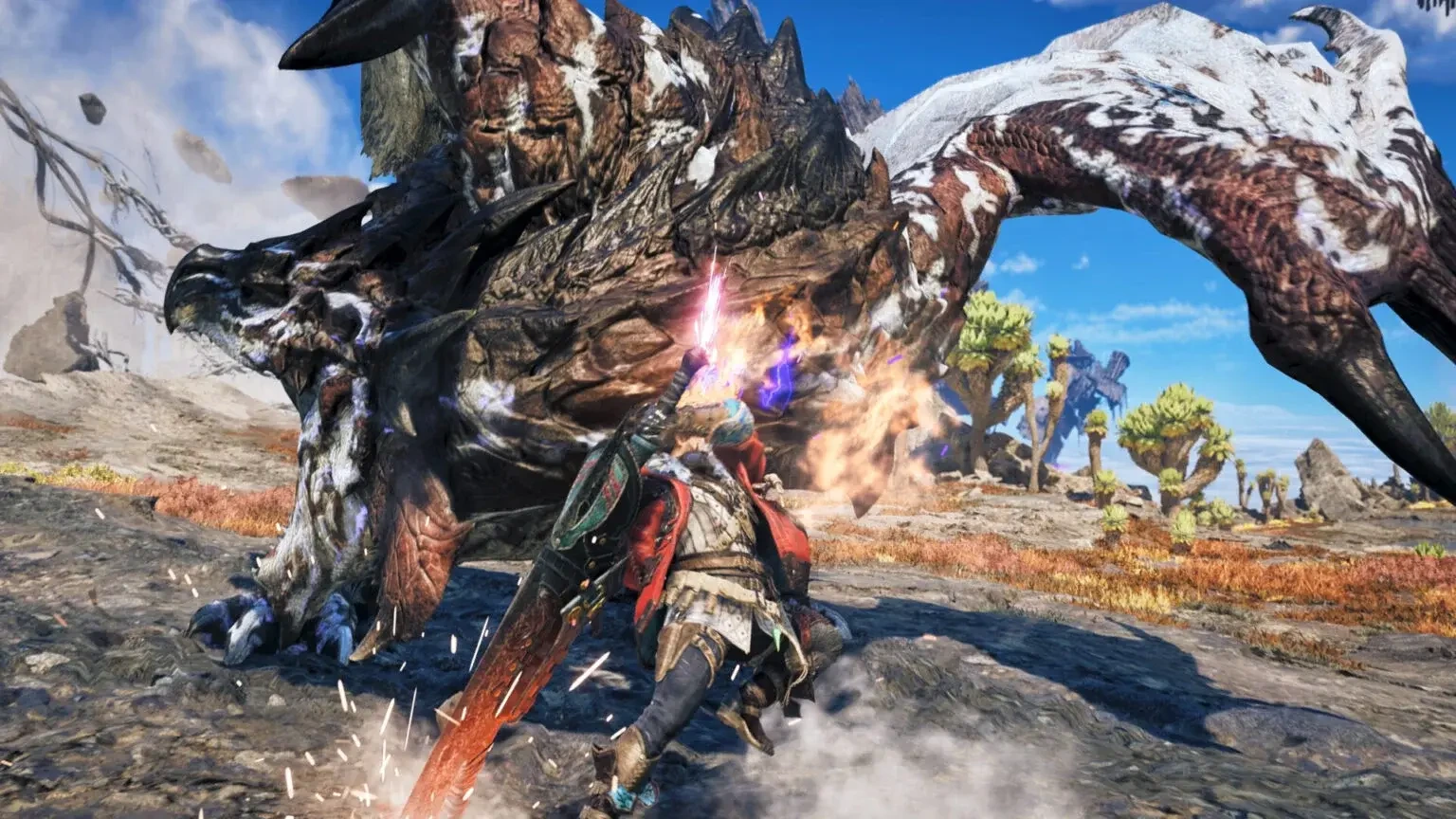 TGS2026《怪物猎人荒野凌越》团队专访:正统进化的取舍与NS2版幕后插图1 怪物猎人荒野Boost Action战斗画面