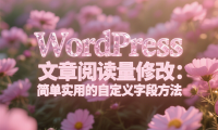 WordPress 文章阅读量修改:简单实用的自定义字段方法