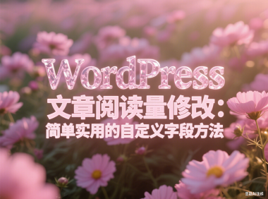 WordPress 文章阅读量修改:简单实用的自定义字段方法