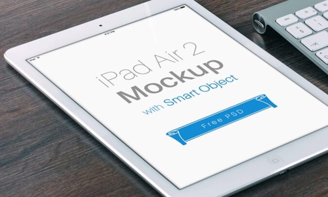 带四个滤镜的高端iPad Air展示样机