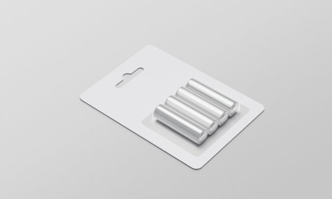 高端4块包装5号电池组提案效果图展示VI智能贴图样机