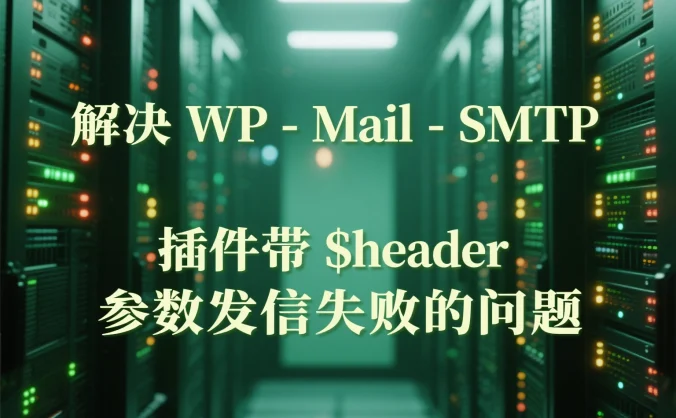 解决 WP-Mail-SMTP 插件带 $header 参数发信失败的问题