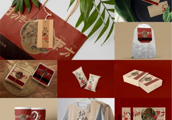 国潮茶包装样机