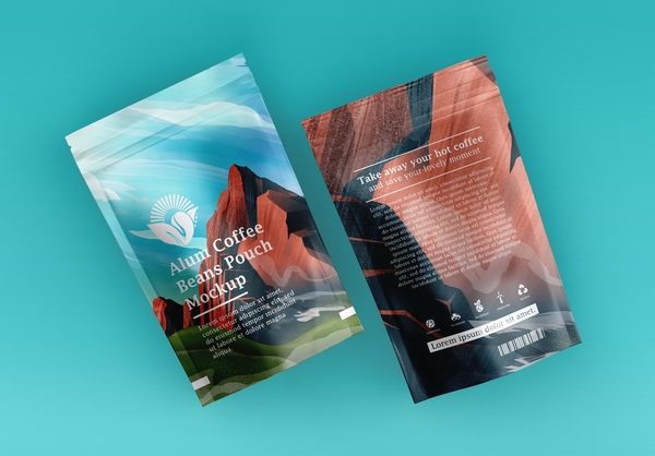 拉链式封口自立袋咖啡包装袋样机