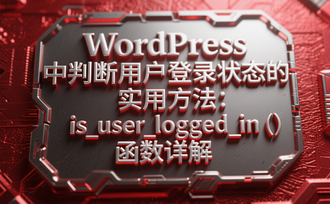WordPress 中判断用户登录状态的实用方法:is_user_logged_in () 函数详解