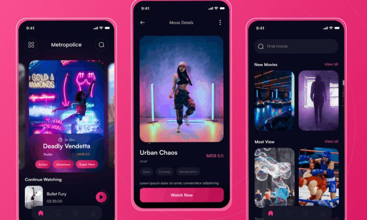 流行短视频APP UI界面设计模板figma套件