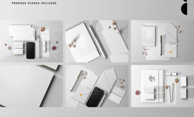 金箔品牌模型套件样机 (PSD)