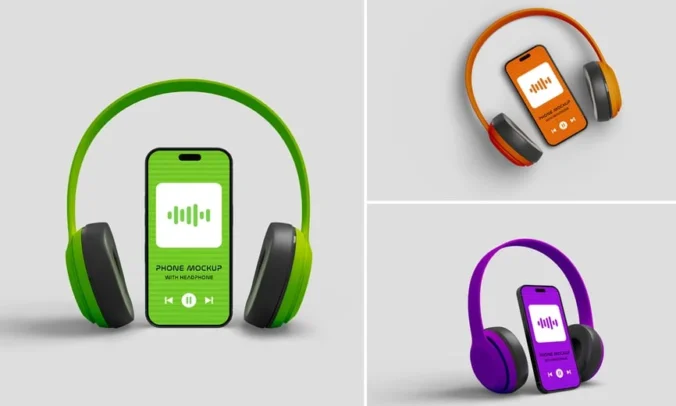 带耳机的电话模型样机 (PSD)