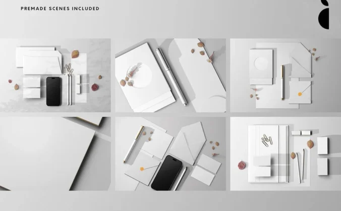 金箔品牌模型套件样机 (PSD)