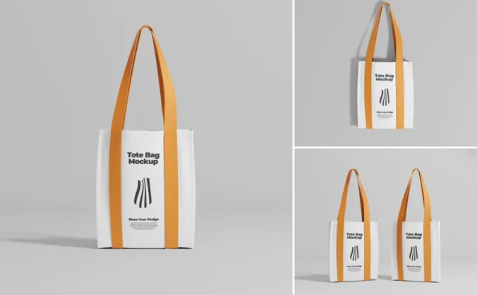 手提袋模型样机 (PSD,PDF)