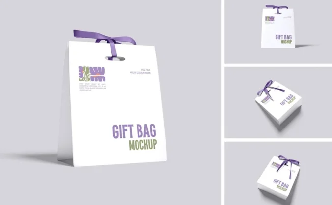 礼品袋模型样机 (PSD,PDF)