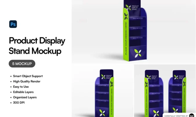 产品展示架模型样机 (PSD,PNG)