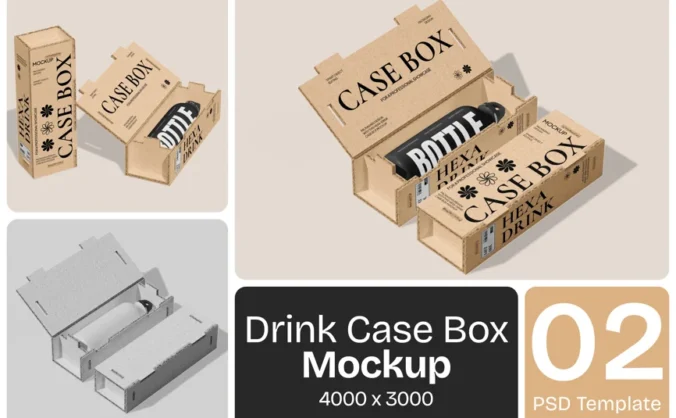 饮料盒模型样机 (PSD)