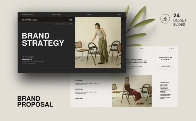 品牌策略PPT模板 (PPTX)