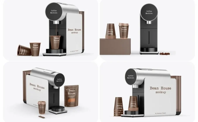 咖啡机模型样机 (PSD)
