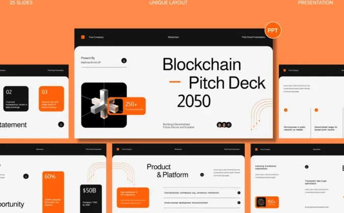 现代区块链PPT模板 (PPT,PPTX)