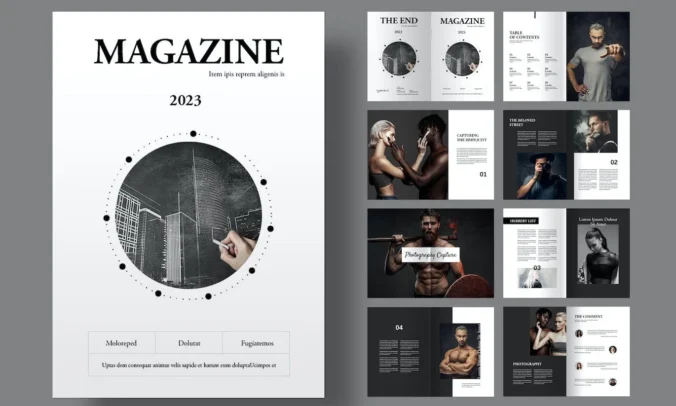 时尚杂志画册模版 (INDD)