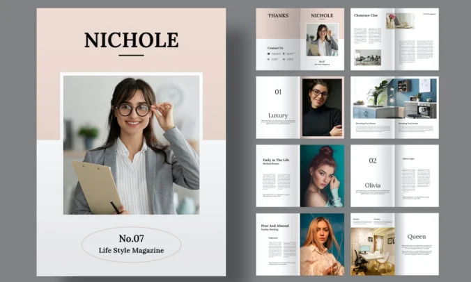 时尚杂志排版画册模版 (INDD)