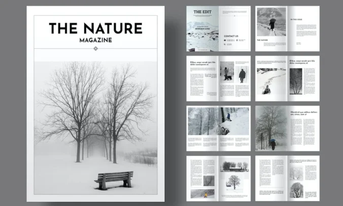 时尚杂志排版画册模版 (INDD)