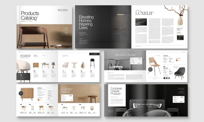 景观产品目录宣传册模板 (INDD)