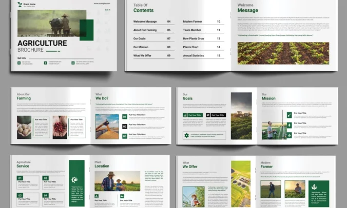 农业宣传册设计布局 (INDD)