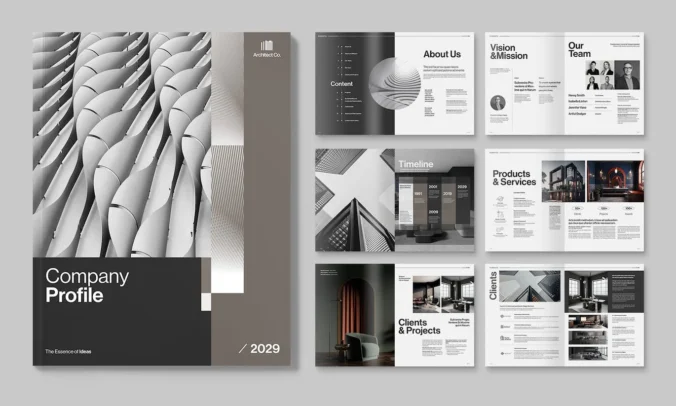 公司简介宣传册模板 (INDD)