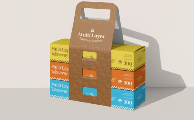 多层外卖盒模型(PSD)