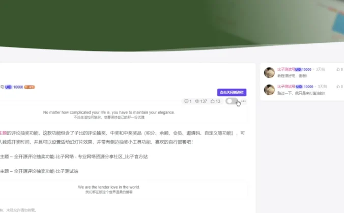 文章页隐藏侧边栏按钮(方法二) - 子比主题美化教程