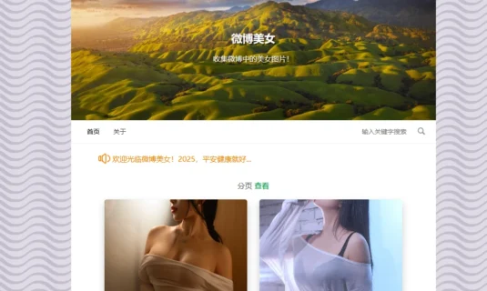 【亲测】微博美女图片采集站源码+3w图片数据分享