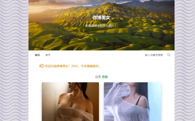 【亲测】微博美女图片采集站源码+3w图片数据分享