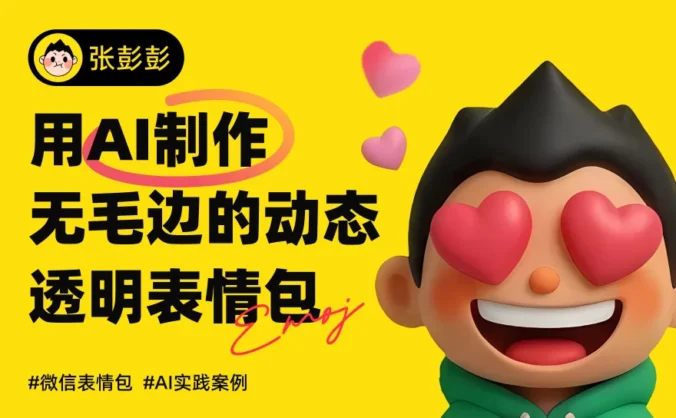 保姆级教程！如何用AI制作无毛边的动态透明表情包？